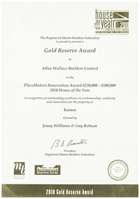 2010 Gold Reserve Award